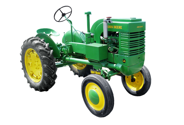 Tracteur de marque John Deere.